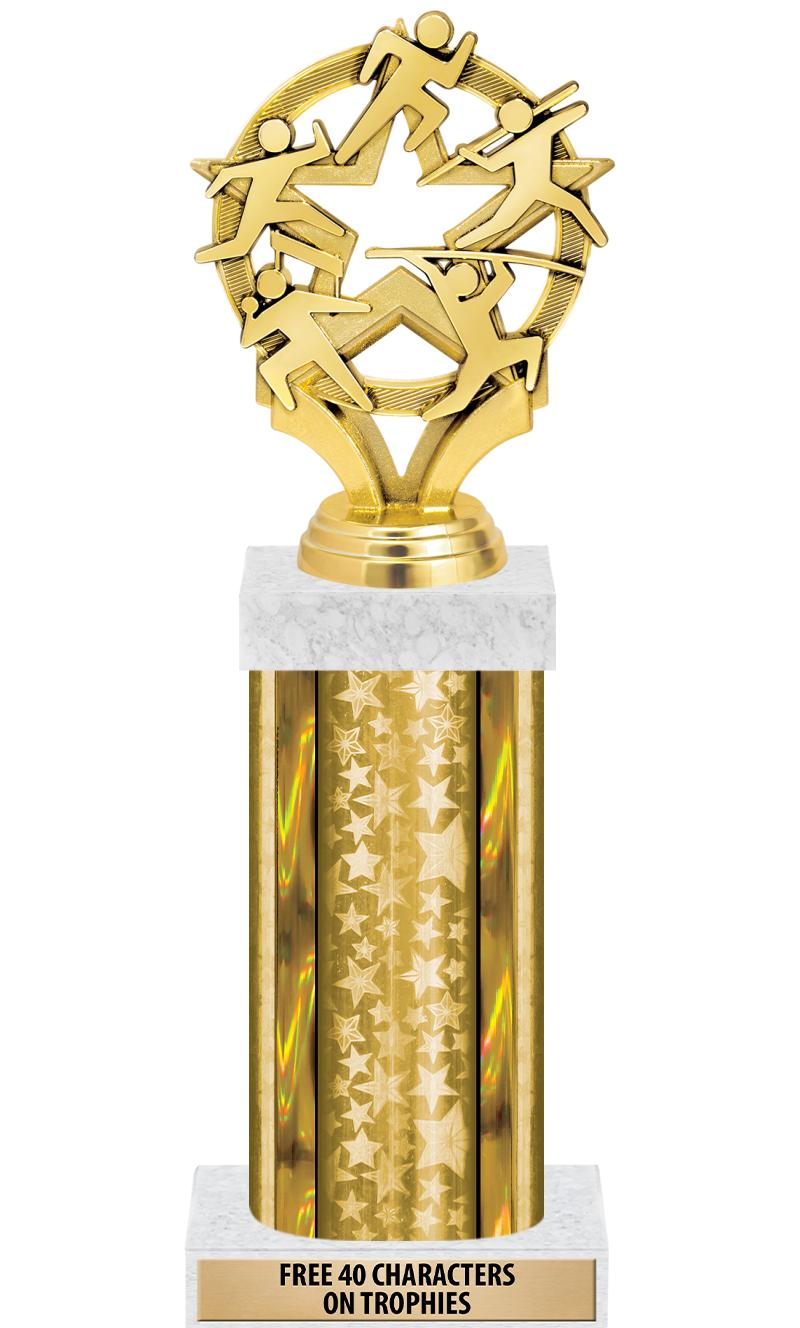 14"GOLD/GD-STARS-GD FIG/SQUARE