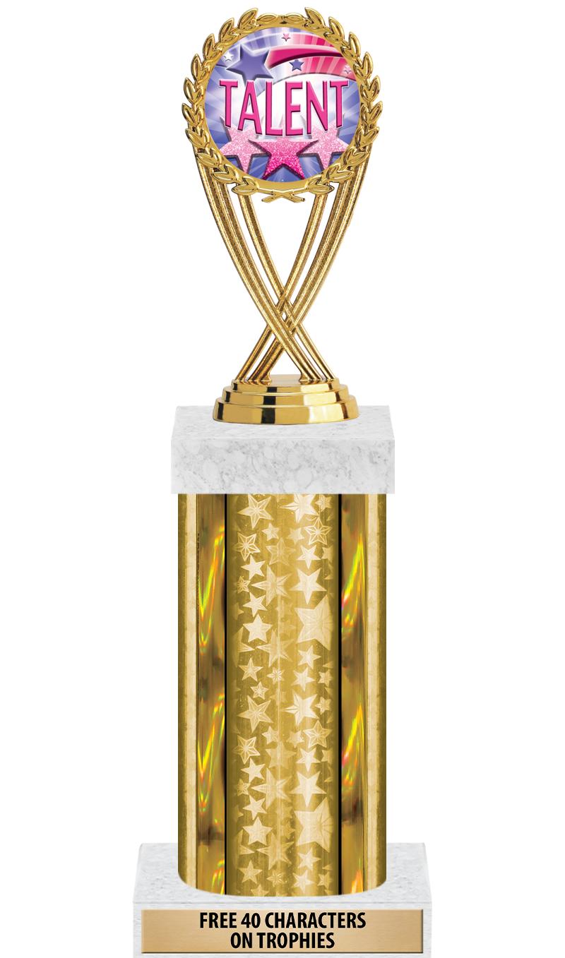 14"GOLD/GD-STARS-GD FIG/SQUARE