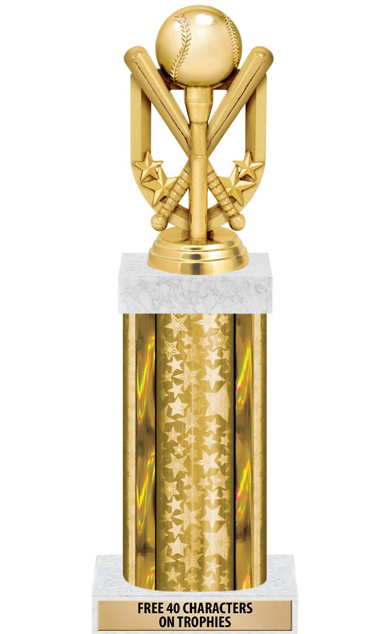 14"GOLD/GD-STARS-GD FIG/SQUARE