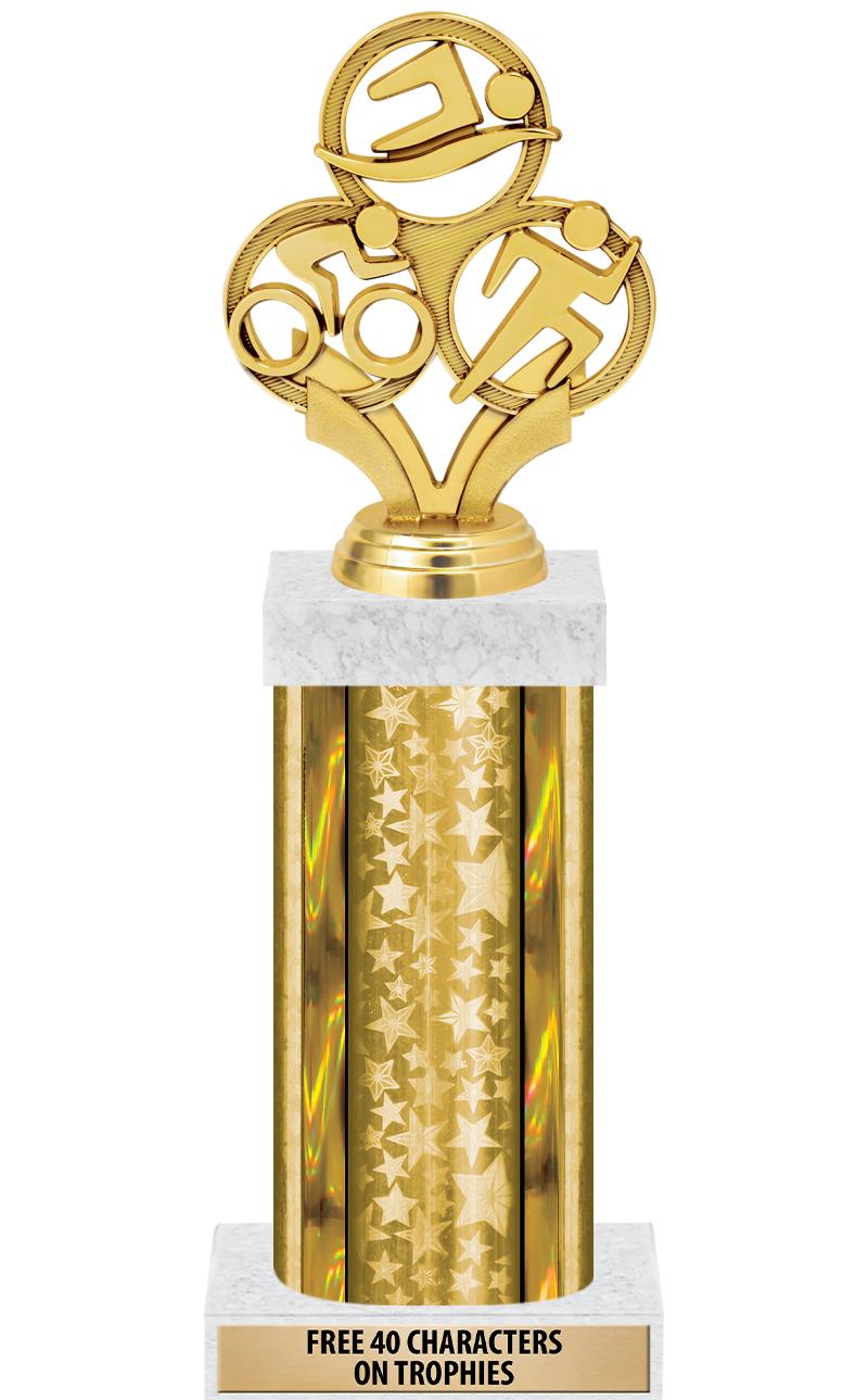 14"GOLD/GD-STARS-GD FIG/SQUARE