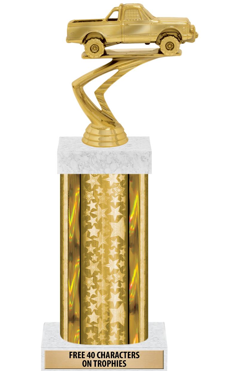 14"GOLD/GD-STARS-GD FIG/SQUARE