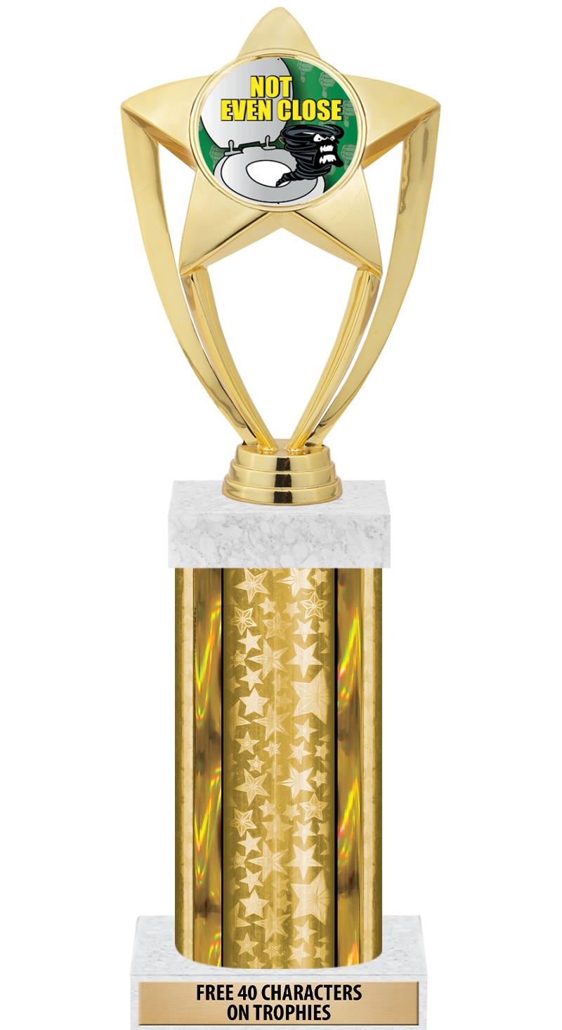 14"GOLD/GD-STARS-GD FIG/SQUARE