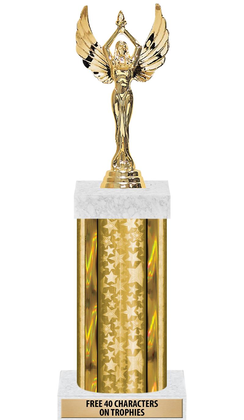 14"GOLD/GD-STARS-GD FIG/SQUARE