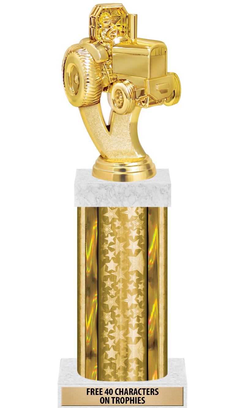 14"GOLD/GD-STARS-GD FIG/SQUARE