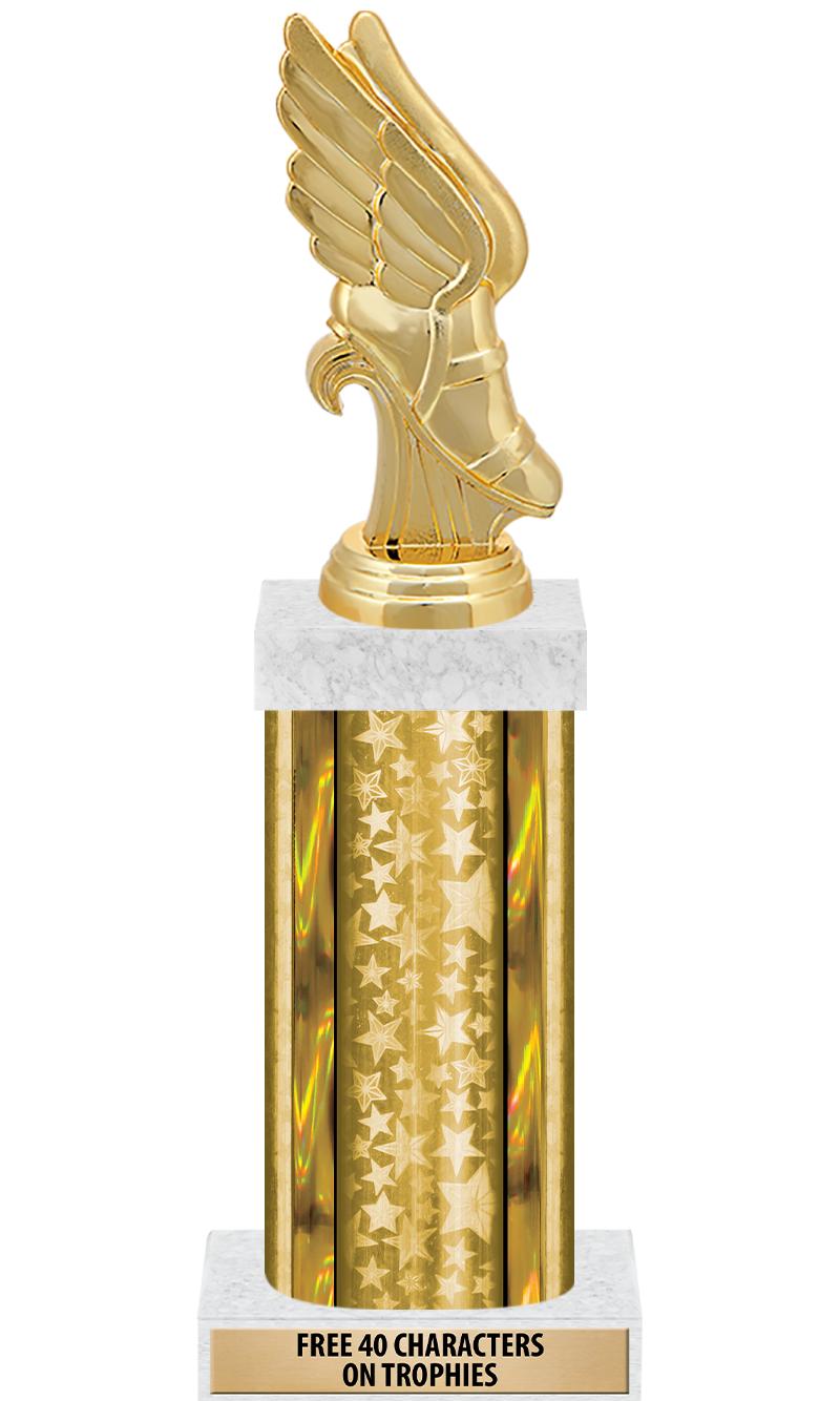 14"GOLD/GD-STARS-GD FIG/SQUARE