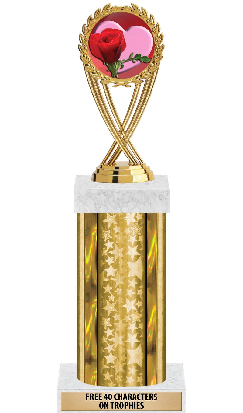 14"GOLD/GD-STARS-GD FIG/SQUARE