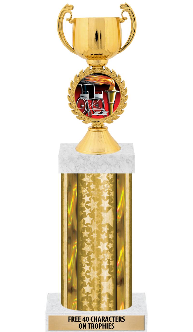 14"GOLD/GD-STARS-GD FIG/SQUARE