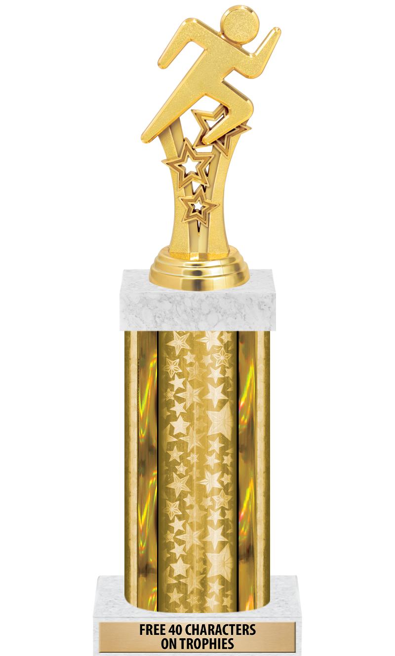 14"GOLD/GD-STARS-GD FIG/SQUARE