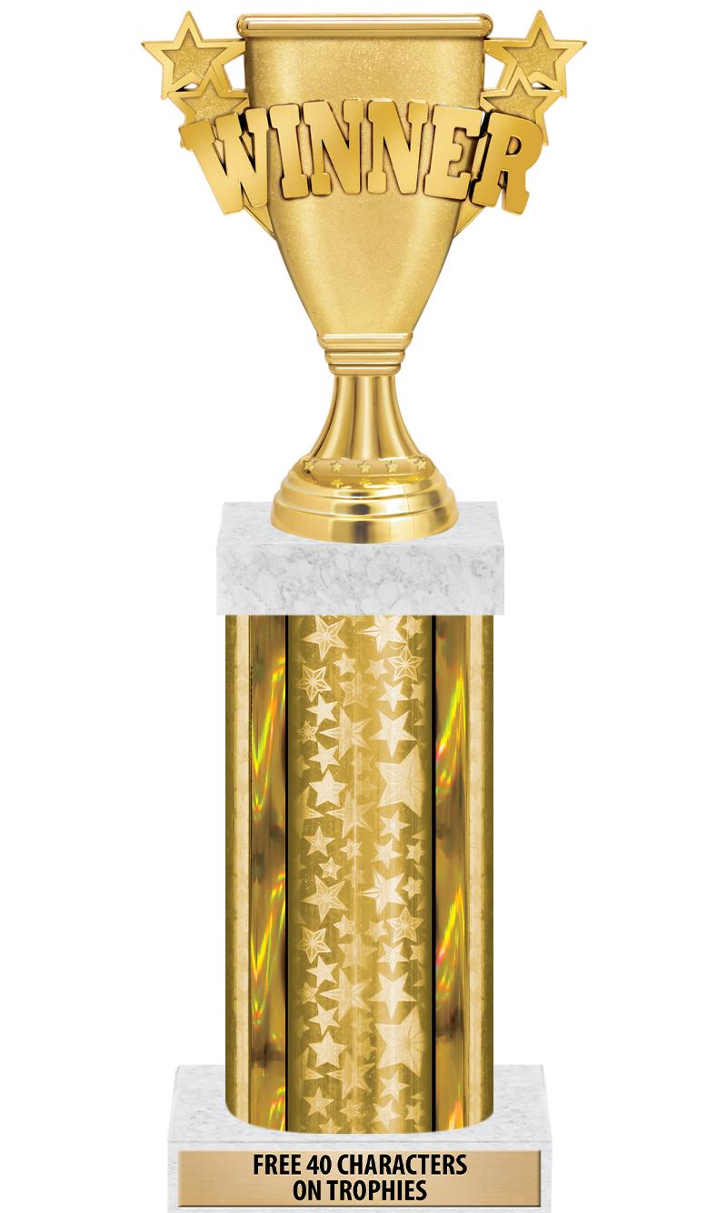 14"GOLD/GD-STARS-GD FIG/SQUARE