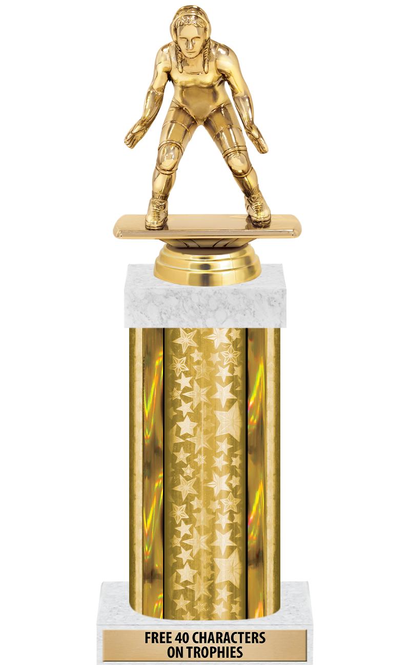 14"GOLD/GD-STARS-GD FIG/SQUARE