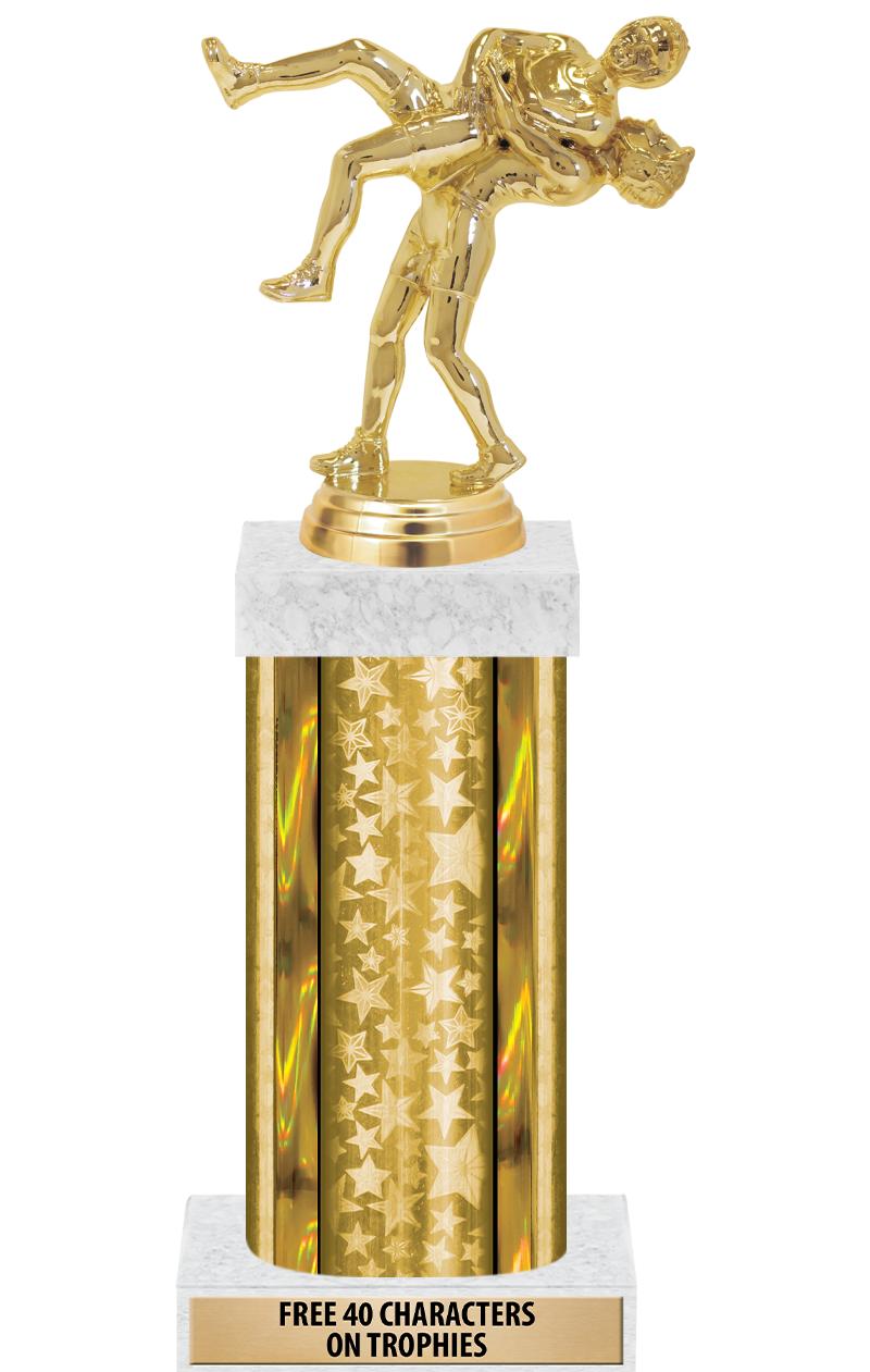 14"GOLD/GD-STARS-GD FIG/SQUARE