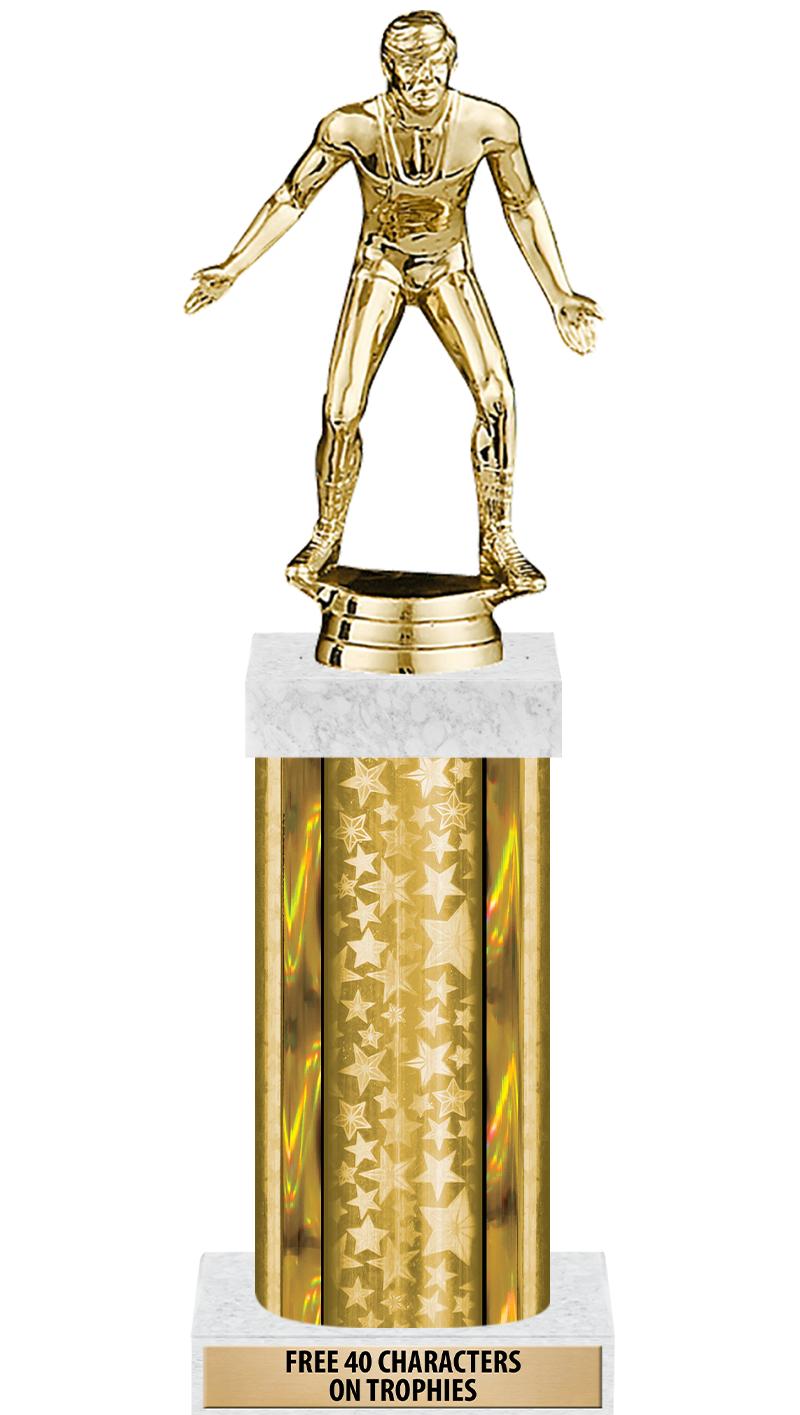 14"GOLD/GD-STARS-GD FIG/SQUARE