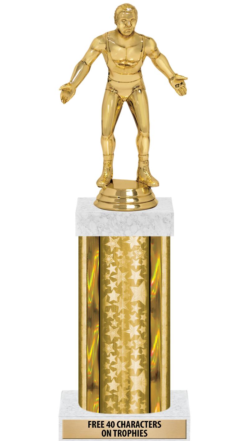 14"GOLD/GD-STARS-GD FIG/SQUARE