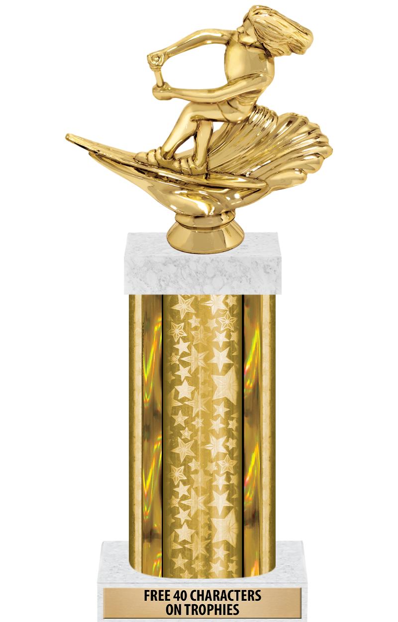 14"GOLD/GD-STARS-GD FIG/SQUARE