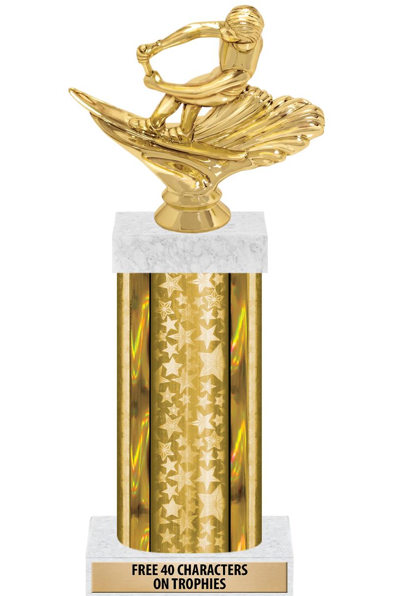 14"GOLD/GD-STARS-GD FIG/SQUARE