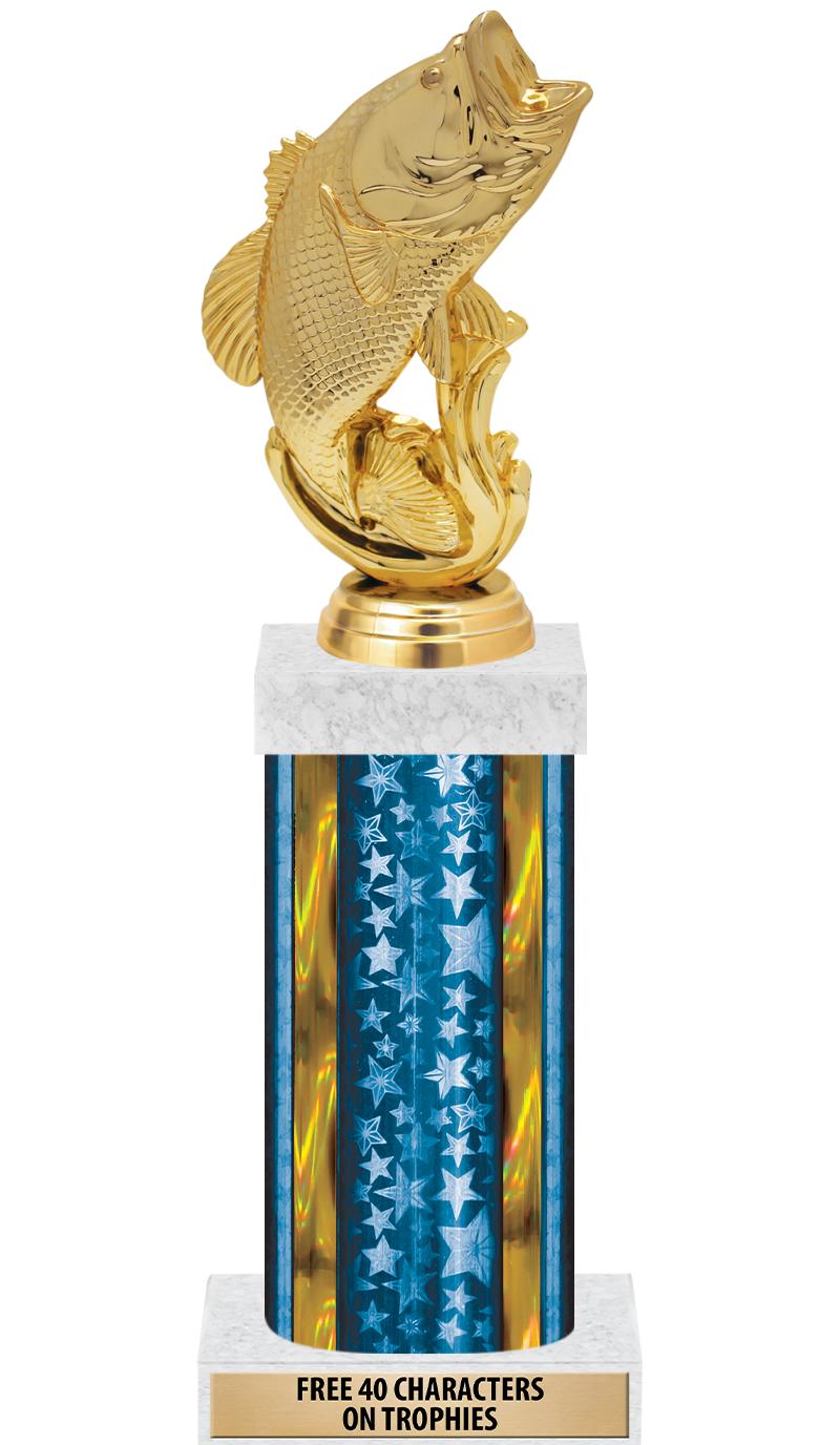 14"BLUE/GD-STARS-GD FIG/SQUARE