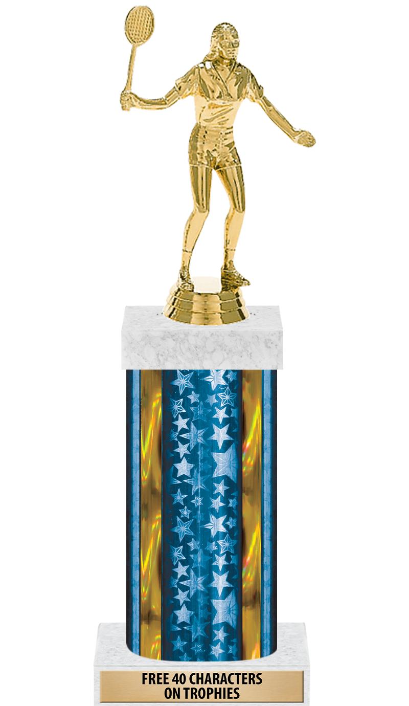 14"BLUE/GD-STARS-GD FIG/SQUARE