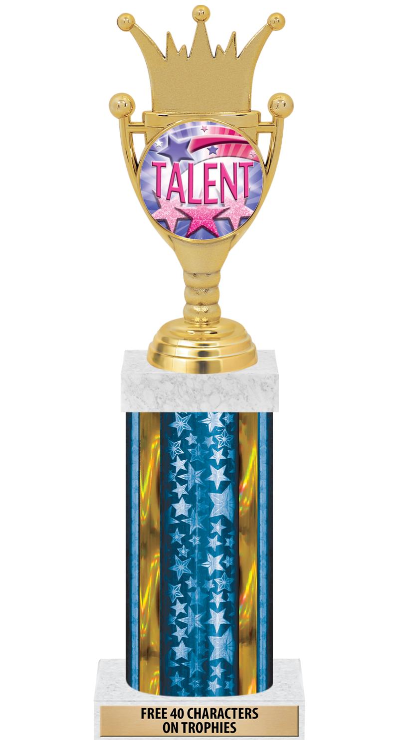 14"BLUE/GD-STARS-GD FIG/SQUARE