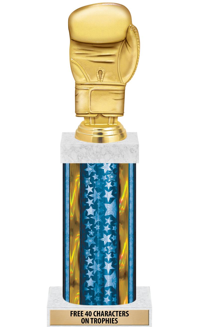 14"BLUE/GD-STARS-GD FIG/SQUARE