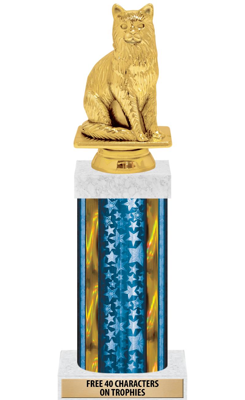 14"BLUE/GD-STARS-GD FIG/SQUARE