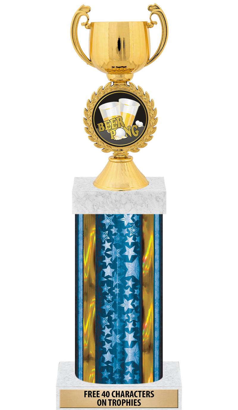 14"BLUE/GD-STARS-GD FIG/SQUARE