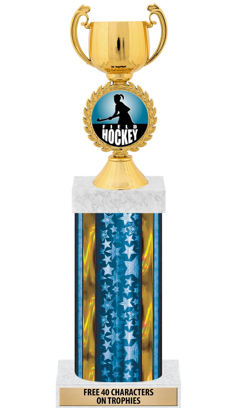 14"BLUE/GD-STARS-GD FIG/SQUARE