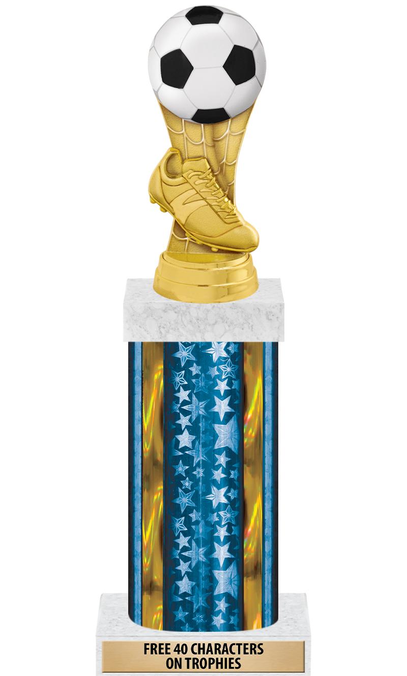 14"BLUE/GD-STARS-GD FIG/SQUARE