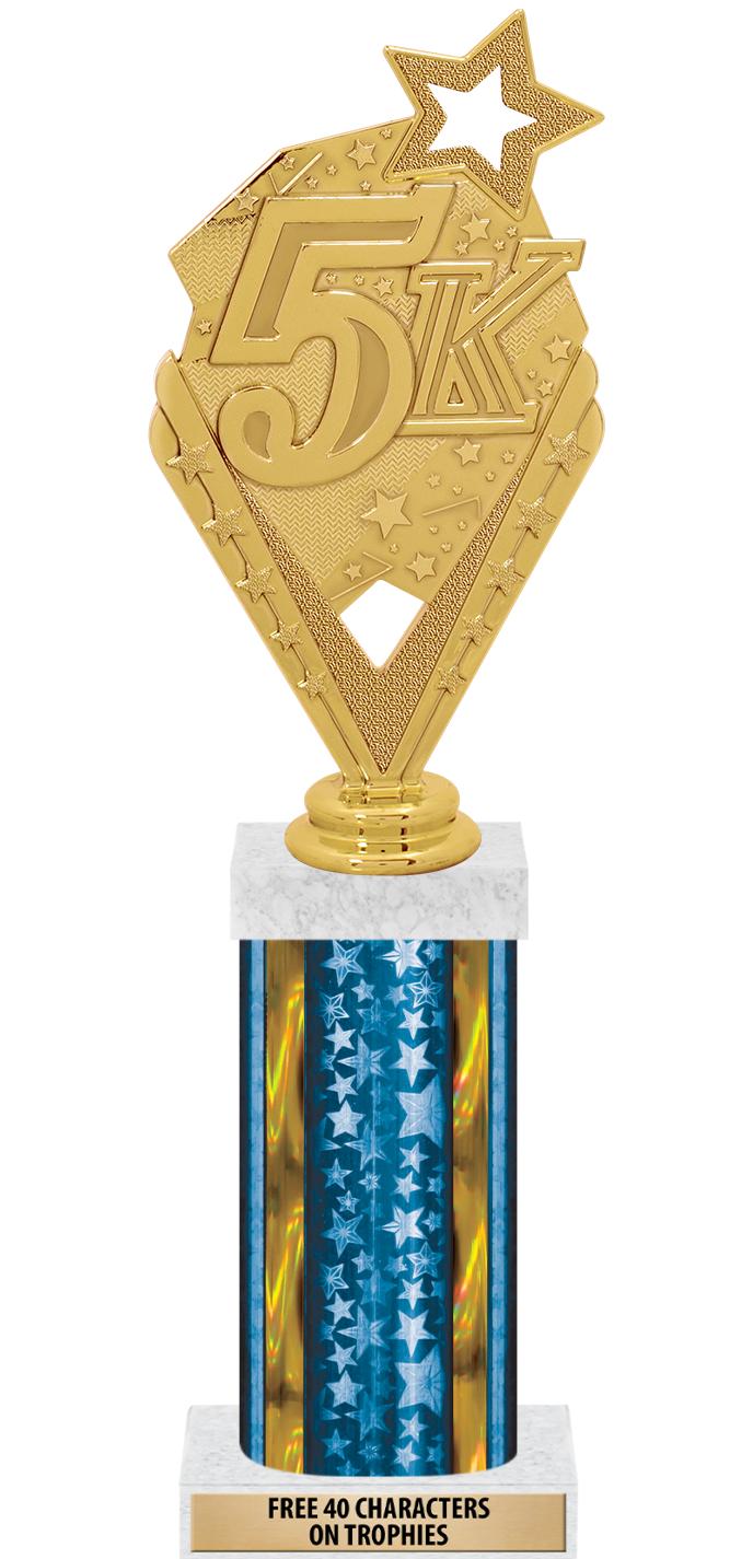 14"BLUE/GD-STARS-GD FIG/SQUARE