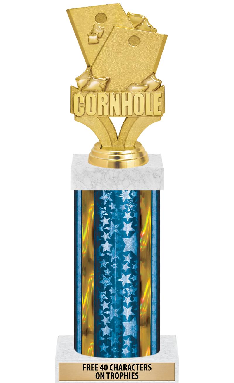 14"BLUE/GD-STARS-GD FIG/SQUARE