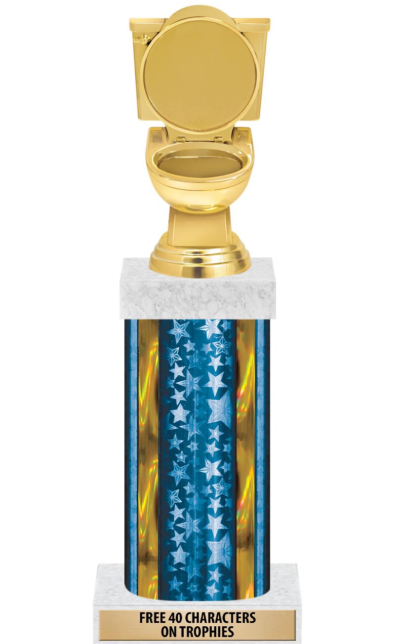 14"BLUE/GD-STARS-GD FIG/SQUARE