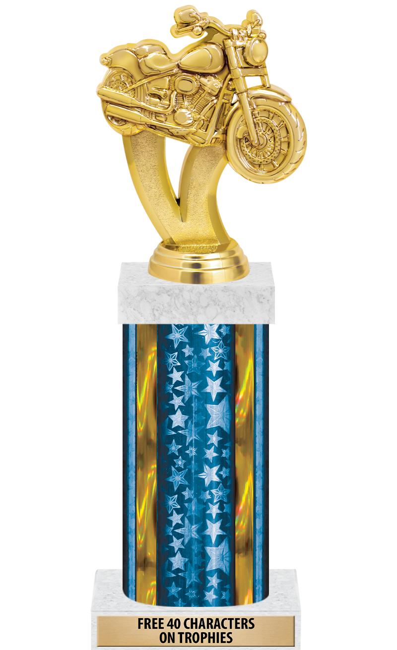 14"BLUE/GD-STARS-GD FIG/SQUARE