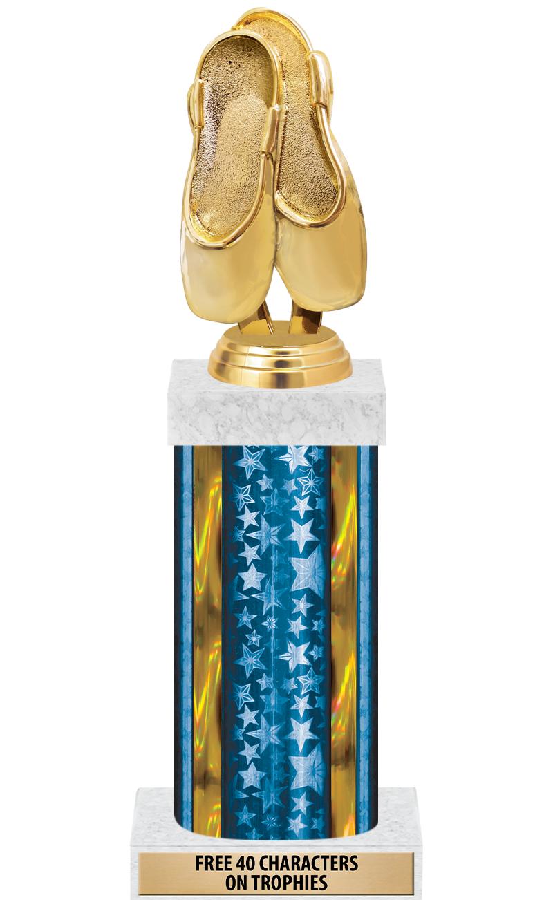 14"BLUE/GD-STARS-GD FIG/SQUARE