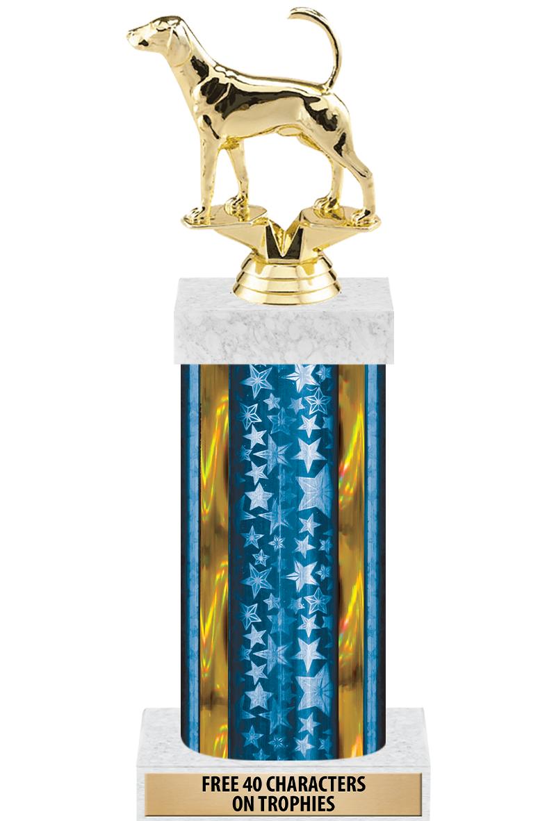 14"BLUE/GD-STARS-GD FIG/SQUARE