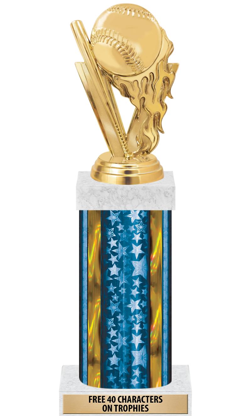 14"BLUE/GD-STARS-GD FIG/SQUARE