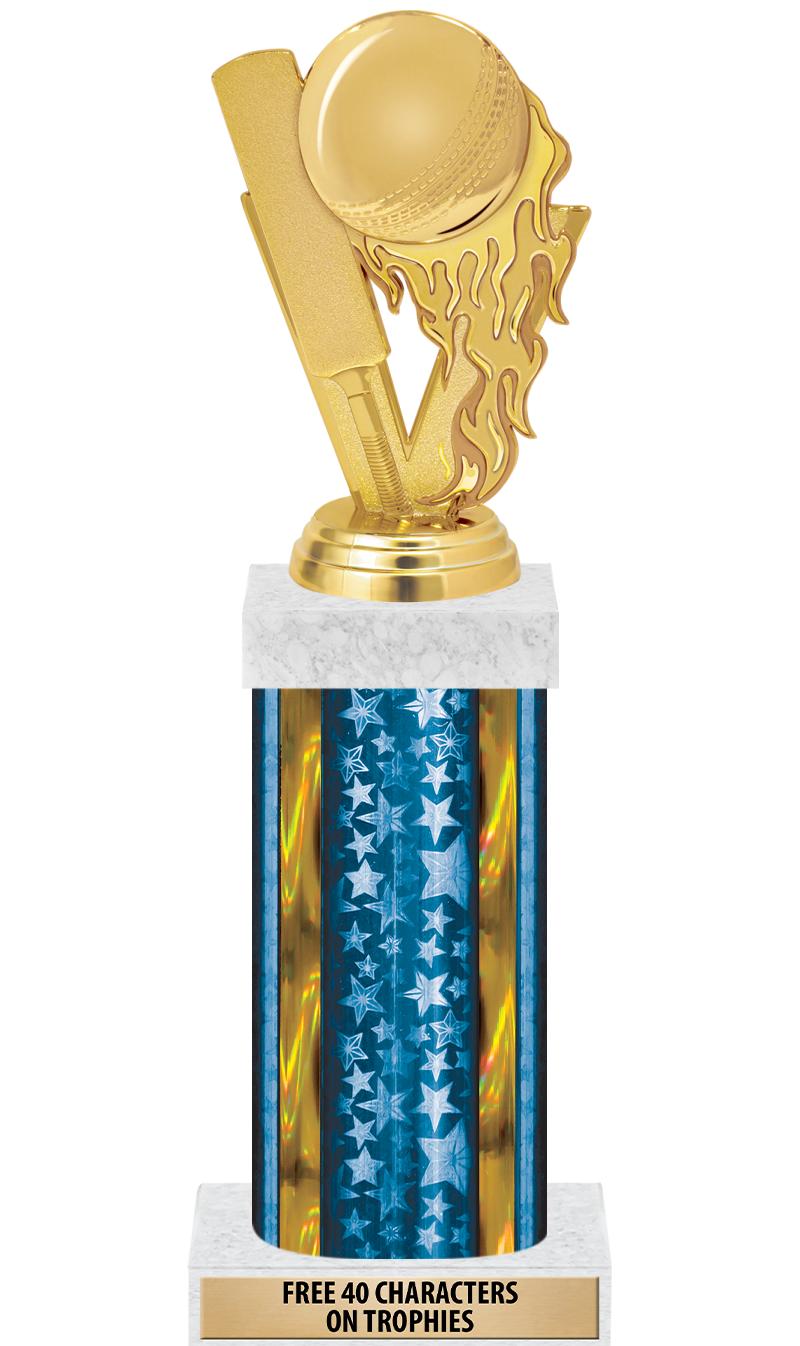 14"BLUE/GD-STARS-GD FIG/SQUARE