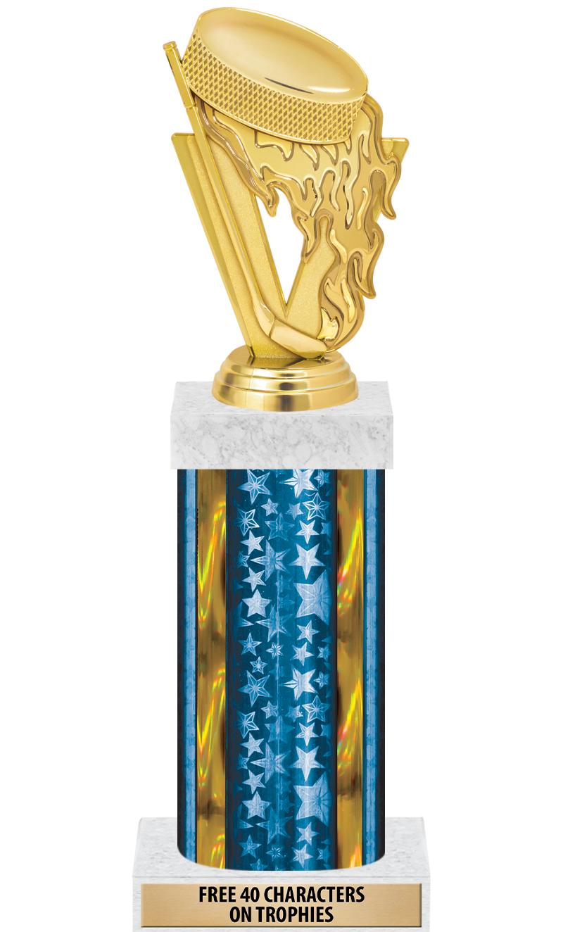 14"BLUE/GD-STARS-GD FIG/SQUARE