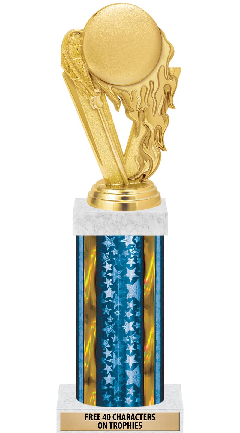 14"BLUE/GD-STARS-GD FIG/SQUARE