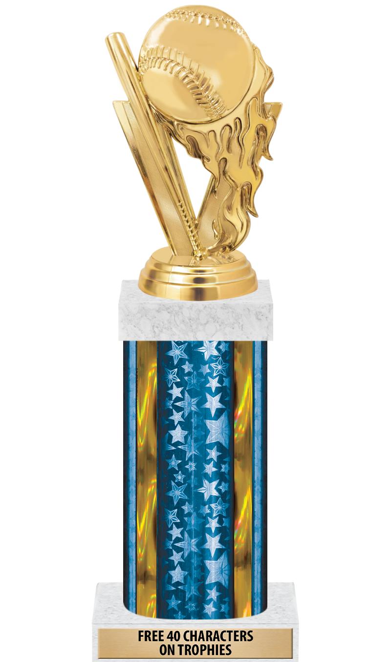 14"BLUE/GD-STARS-GD FIG/SQUARE