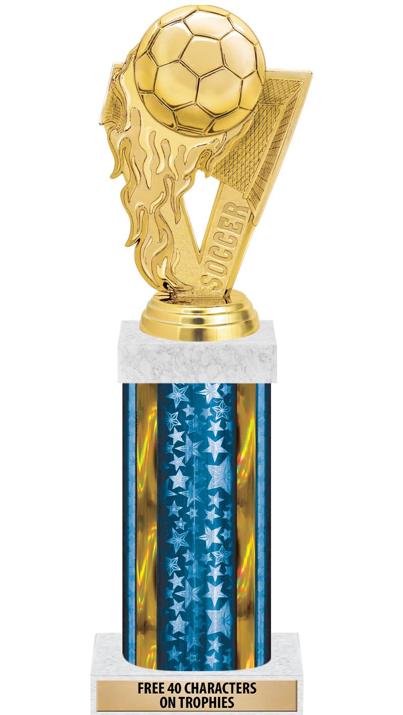 14"BLUE/GD-STARS-GD FIG/SQUARE