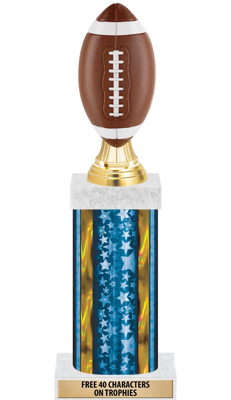 14"BLUE/GD-STARS-GD FIG/SQUARE