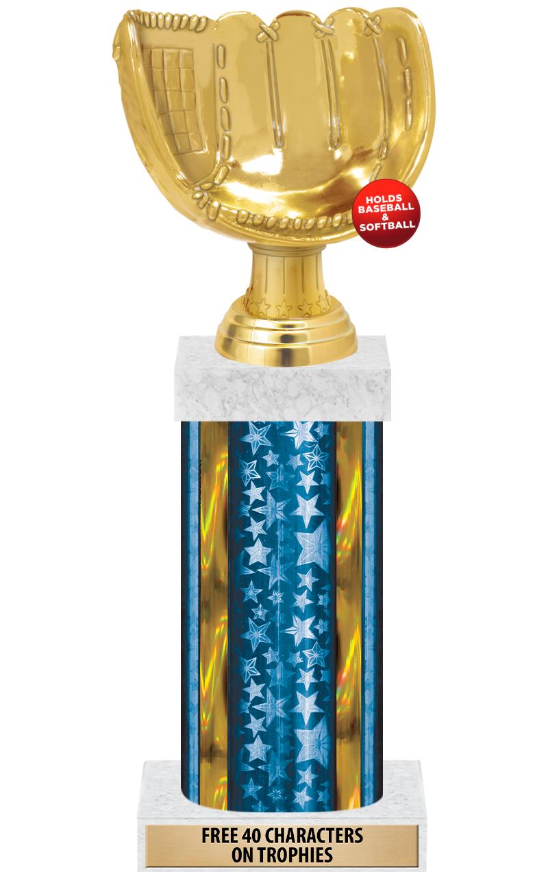 14"BLUE/GD-STARS-GD FIG/SQUARE