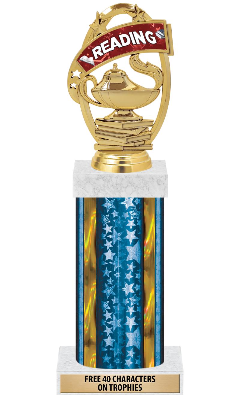 14"BLUE/GD-STARS-GD FIG/SQUARE