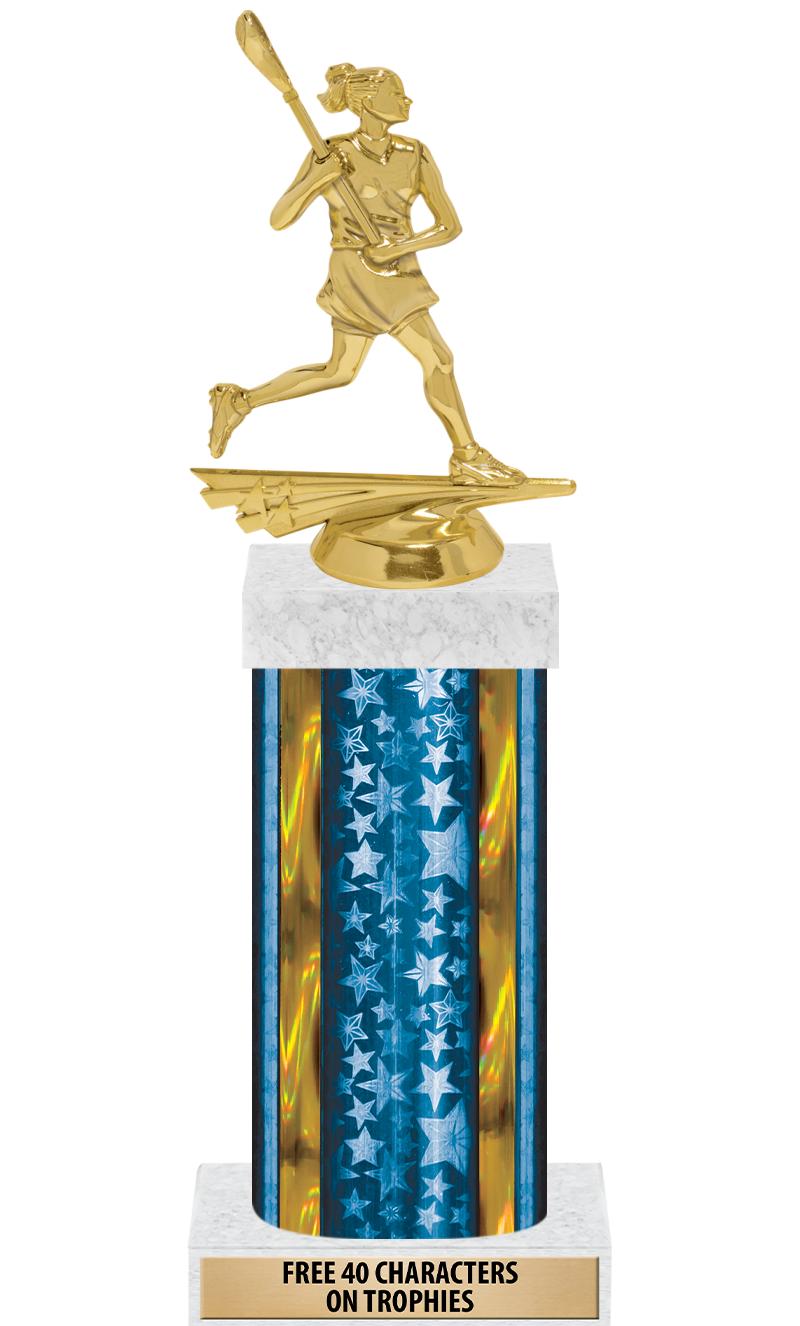 14"BLUE/GD-STARS-GD FIG/SQUARE