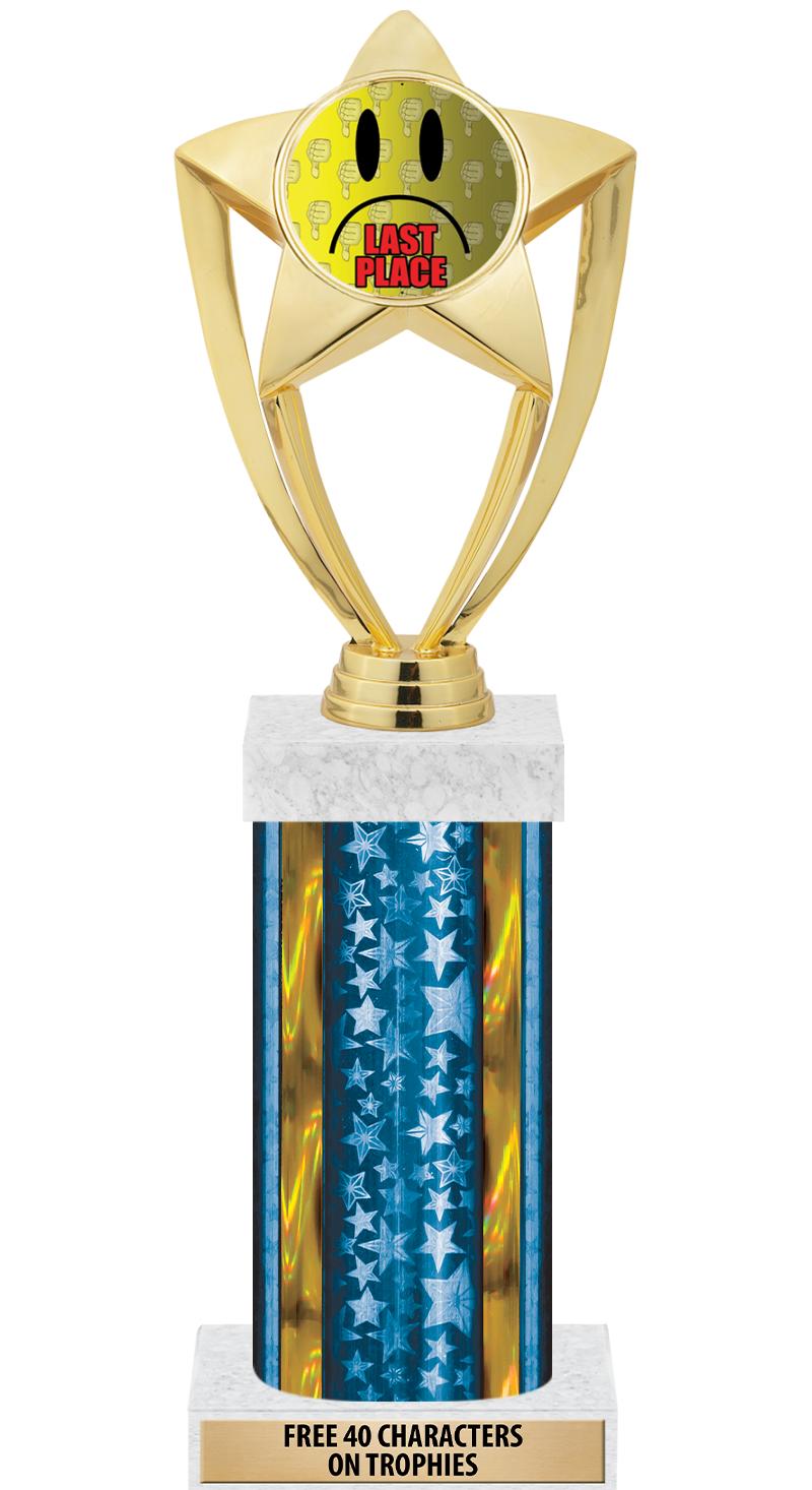 14"BLUE/GD-STARS-GD FIG/SQUARE