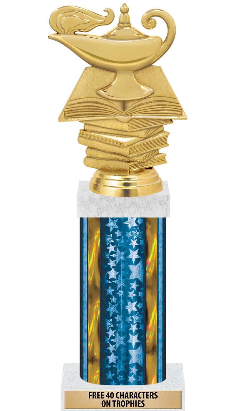 14"BLUE/GD-STARS-GD FIG/SQUARE