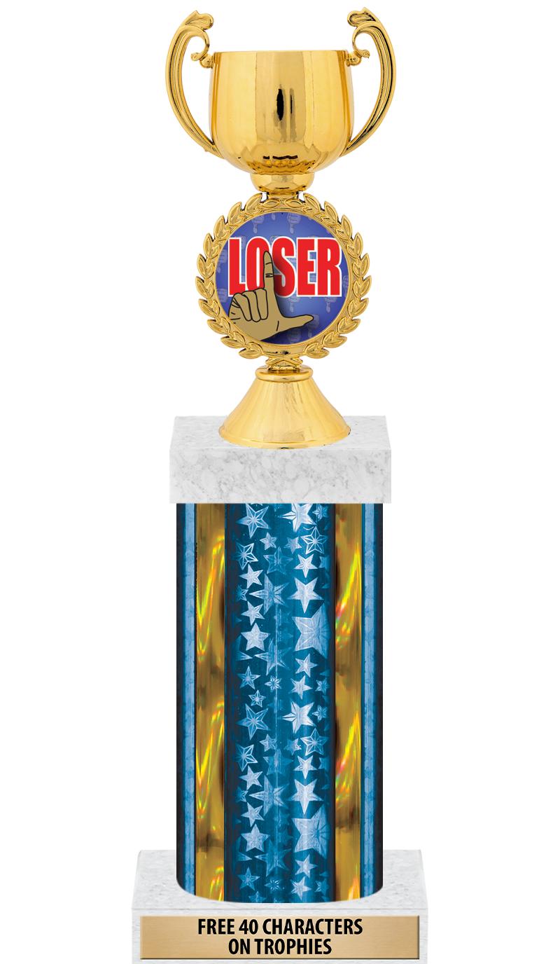 14"BLUE/GD-STARS-GD FIG/SQUARE