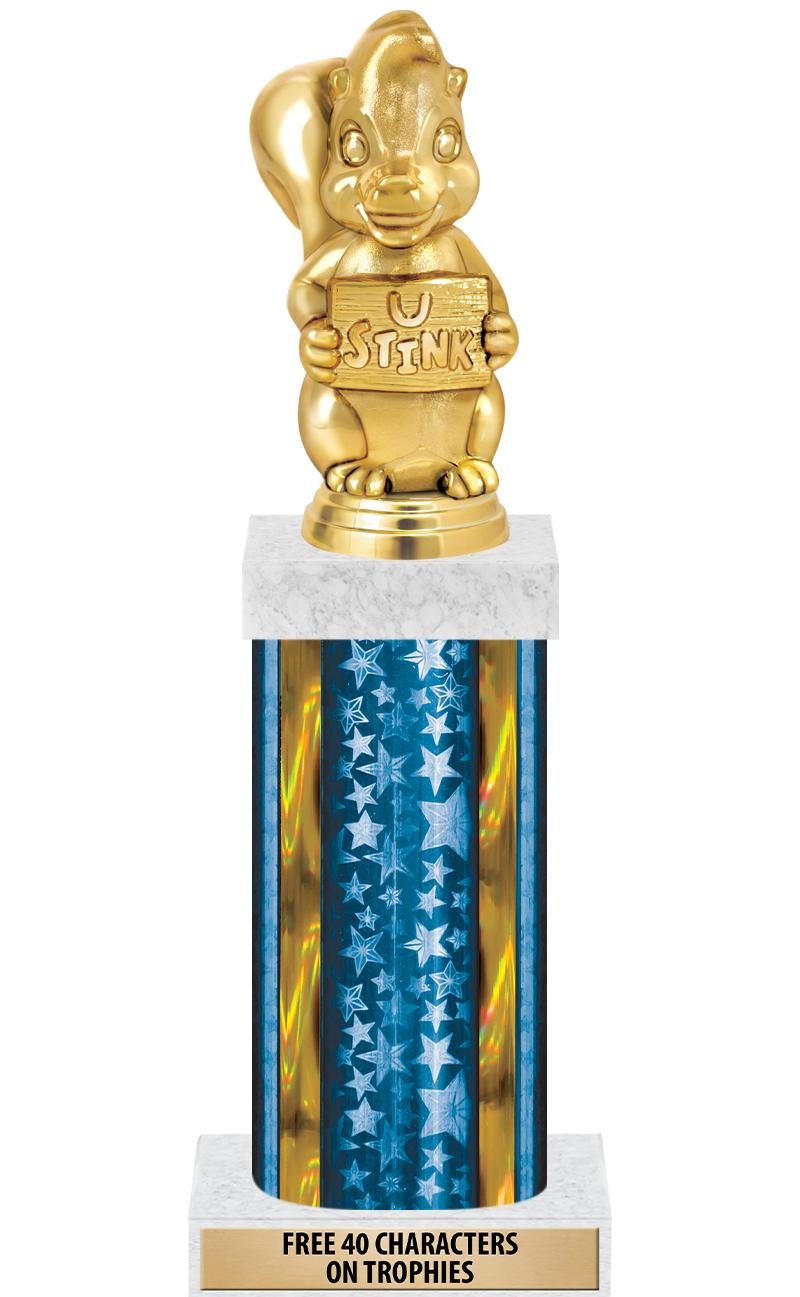 14"BLUE/GD-STARS-GD FIG/SQUARE