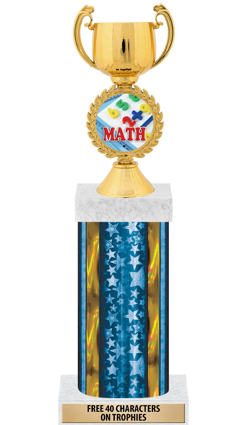 14"BLUE/GD-STARS-GD FIG/SQUARE