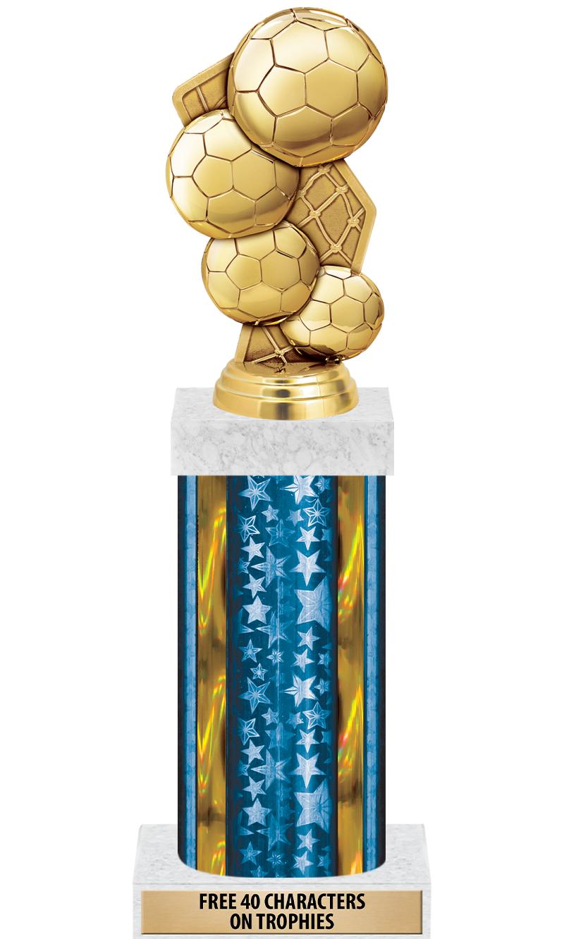 14"BLUE/GD-STARS-GD FIG/SQUARE