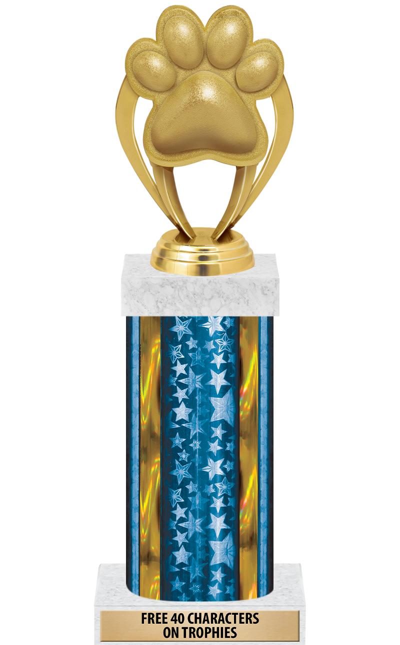 14"BLUE/GD-STARS-GD FIG/SQUARE